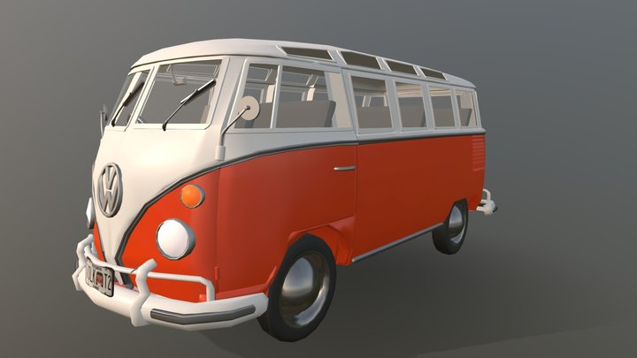 Volkswagen Samba T1 Bus 3D Model
