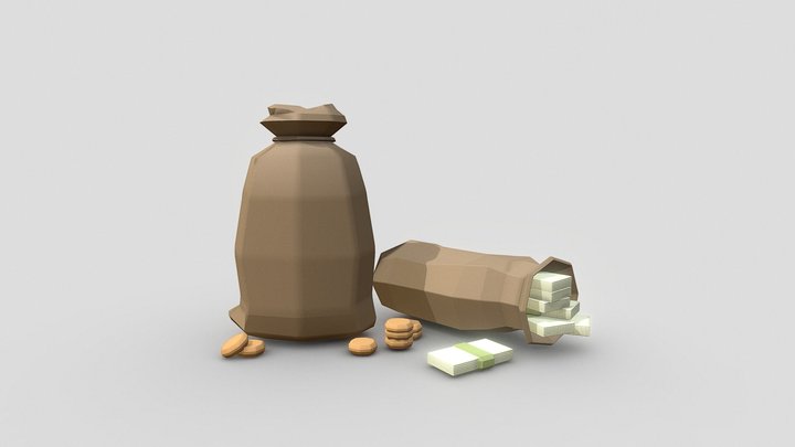 low poly change pocket 3D Model