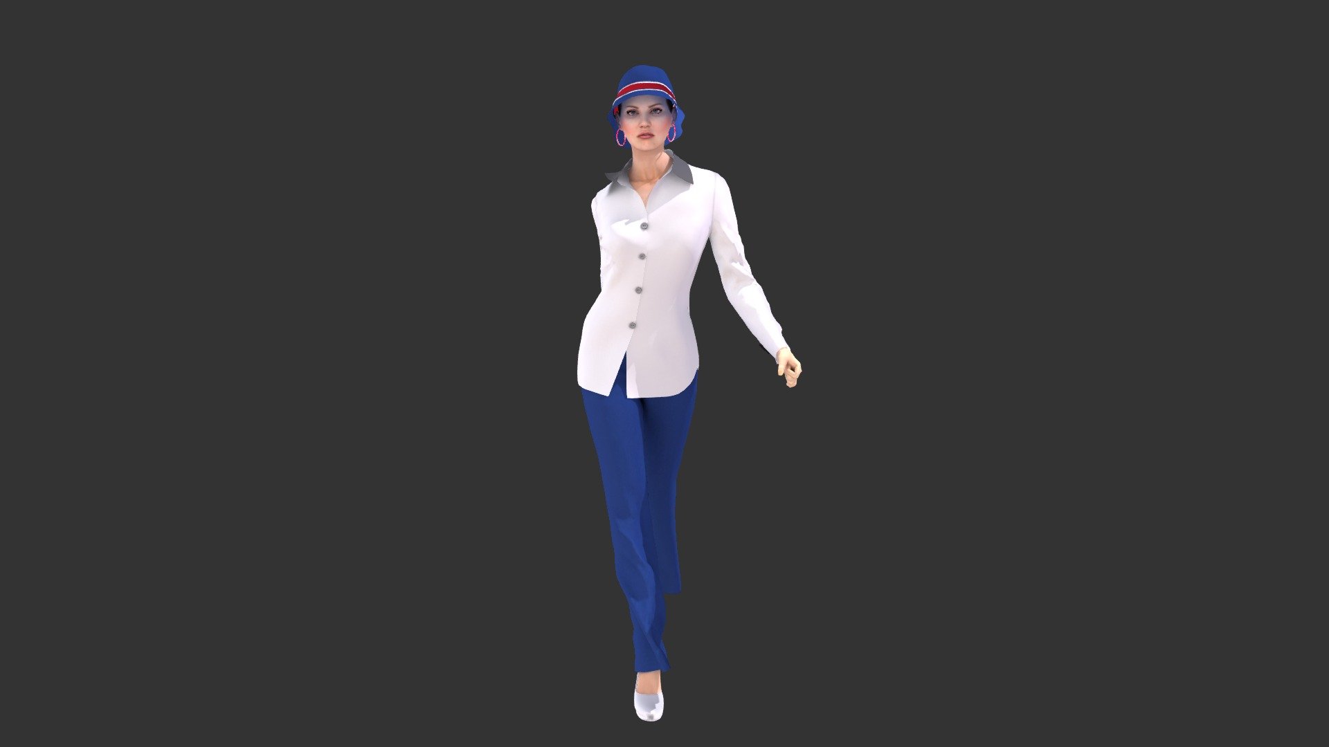 Sketchfab com 3d model. 3d girls Walking.