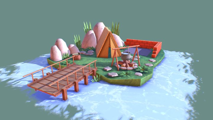 Namiot scenka 3D Model