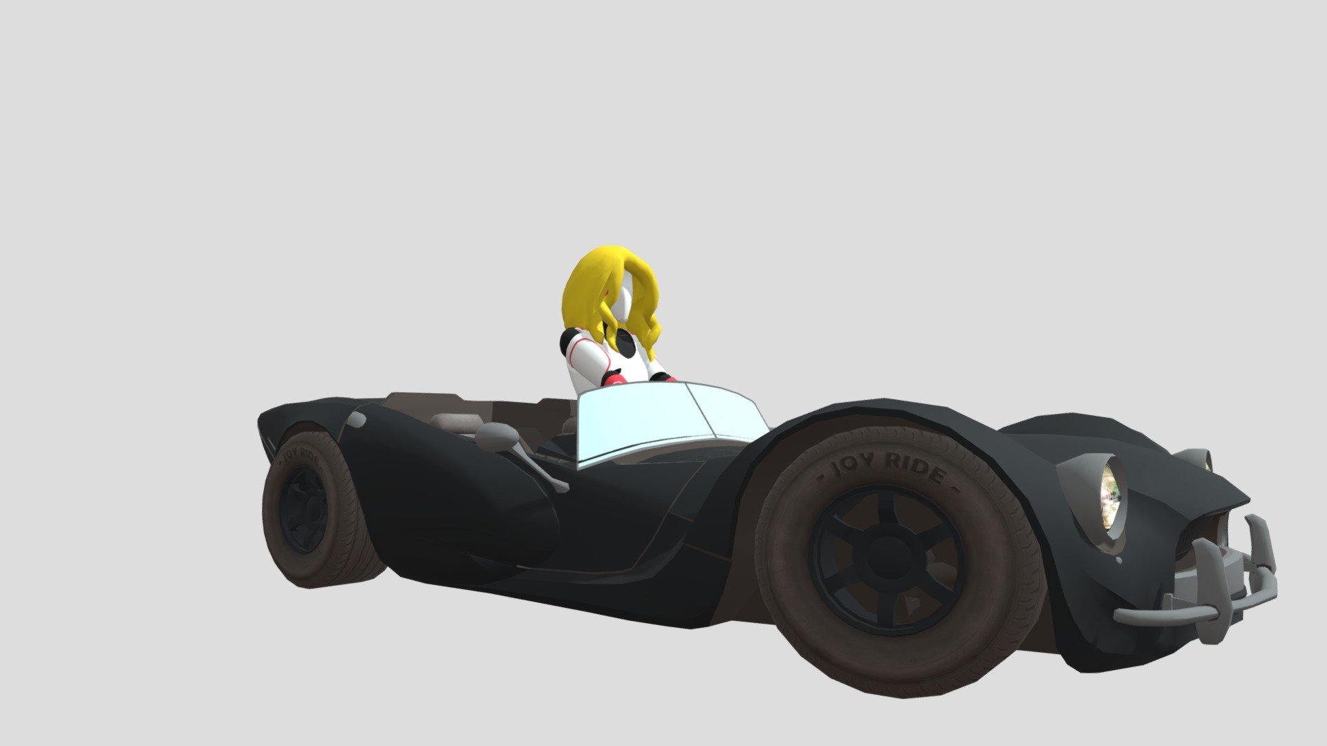 Female Hair Wig Mannequin Driving a Justice