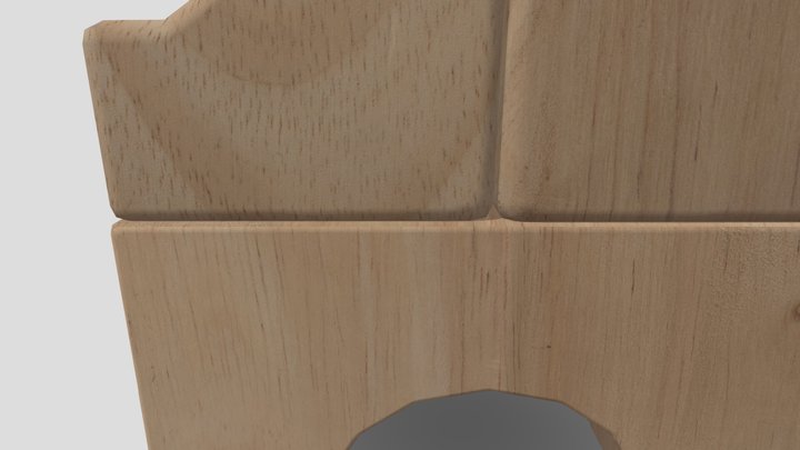 Slope Block Hole Cut 3D Model
