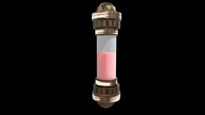 Heal potion with runes 3D Model