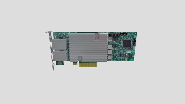 Graphics Card  , nic : supermicro AOC-STG-I2T 3D Model