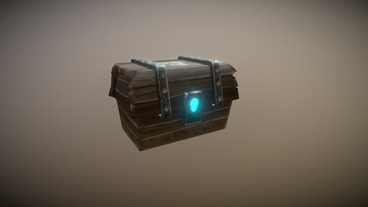 Pirate Chest LowPoly 3D Model