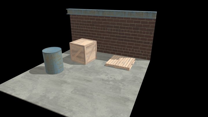 Tileable Textures Example 3D Model