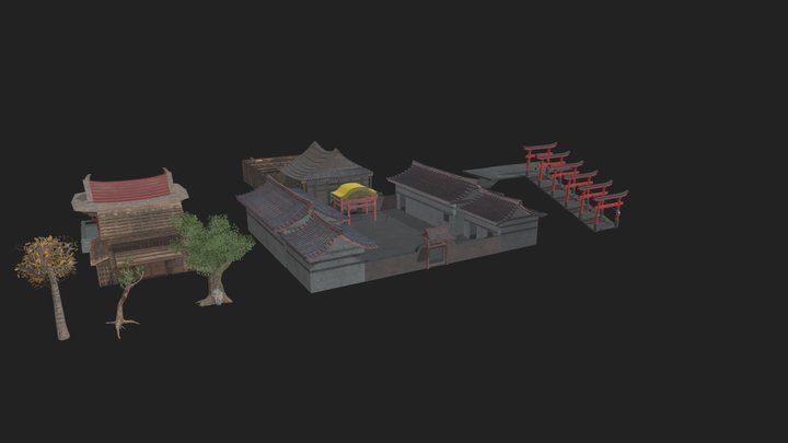 Japanese building 3D Model