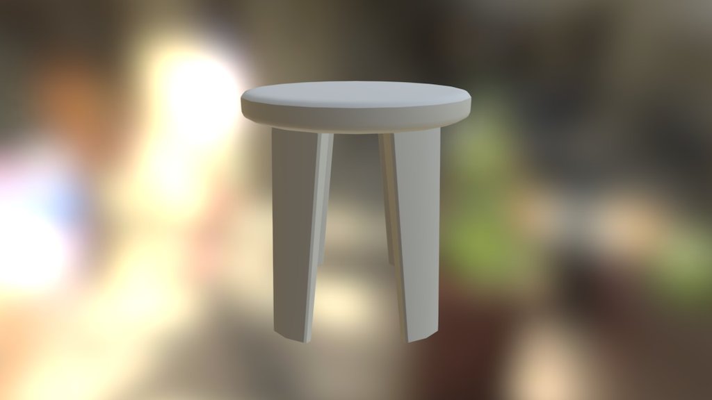 Wooden Stool - 3D model by Eric S (@spy_doctor) [d7a7a0e] - Sketchfab