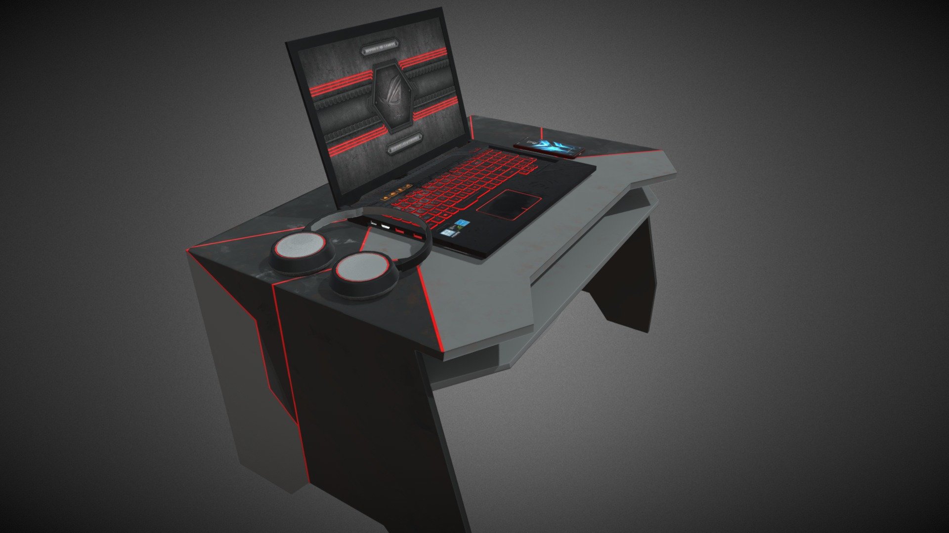 Gaming Laptop 3D model by Rajesh (Rajesh9701) [d7a954b] Sketchfab
