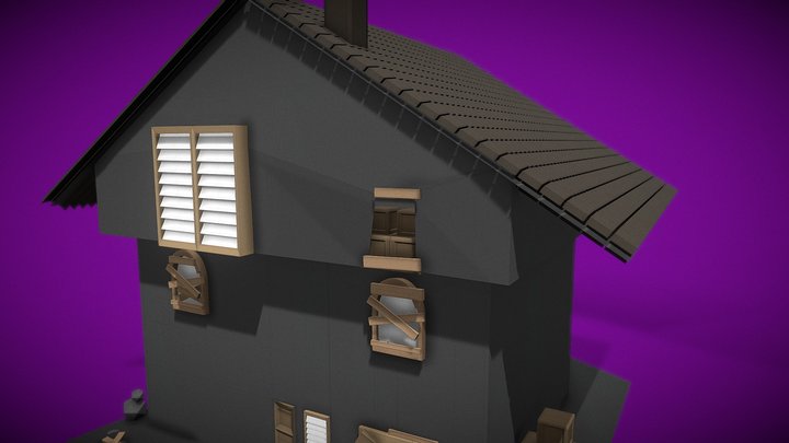 House of horror Lowpoly 3D Model