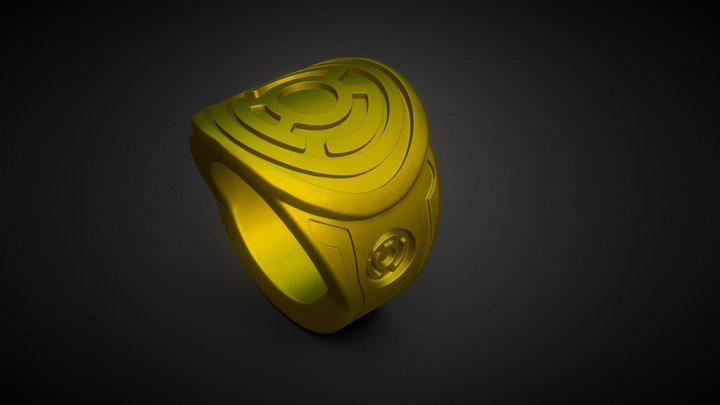 Yellow Lantern Power Ring 3D Model