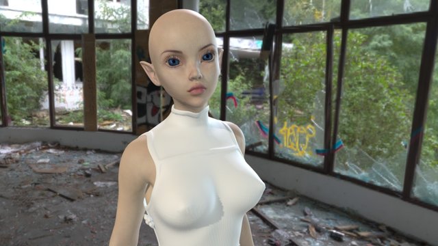 Discarded Angel JRPG Visual Novel: Eeva 3D Model