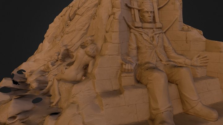 Central sculpture At SandWorld 3D Model