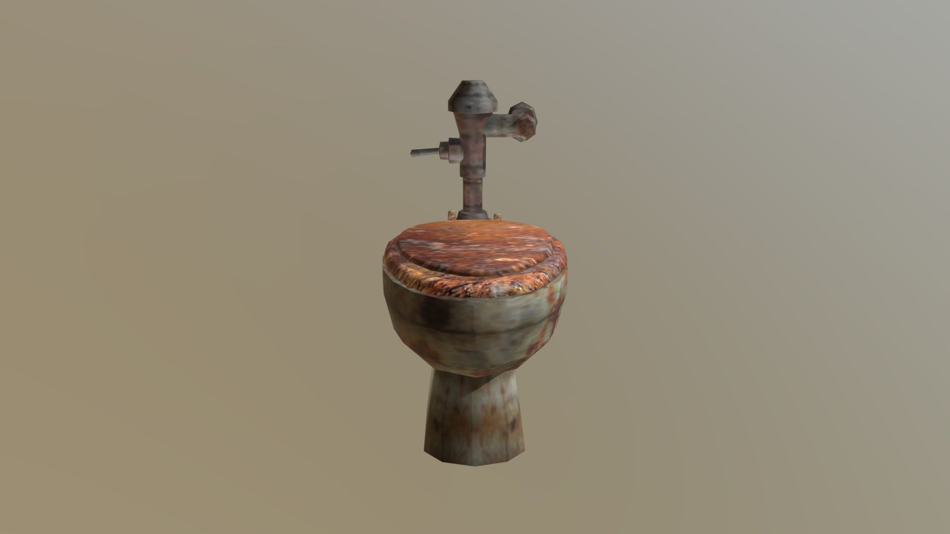 Silent Hill Dirty Toilet With Seat And Lid