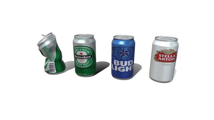 Beer  Can Collection 3D Model