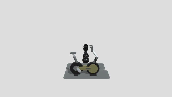 low poly gym set! – Modello 3D gratuito STL