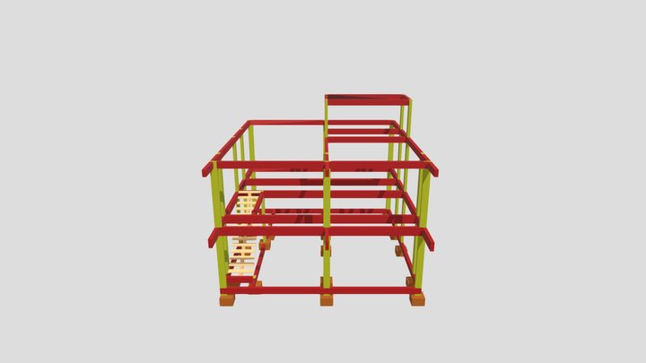 cliudinho novo - Vista 3D - BASE - ESTRUTURAL 3D Model