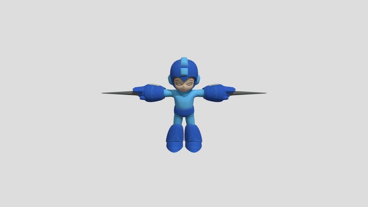 Mega Man from SSB4 and happy new year too 3D Model