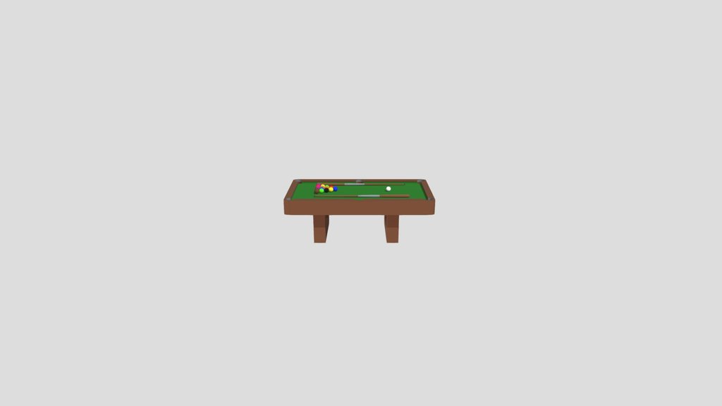 Pool Table – Low Poly 3D Model