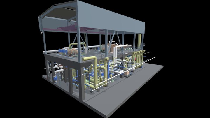 Part of Chemical Plant 3D Model