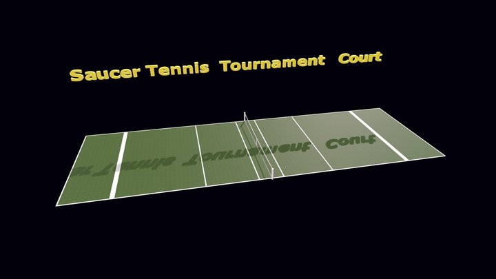 Saucer Tennis Tournament Court 3D Model