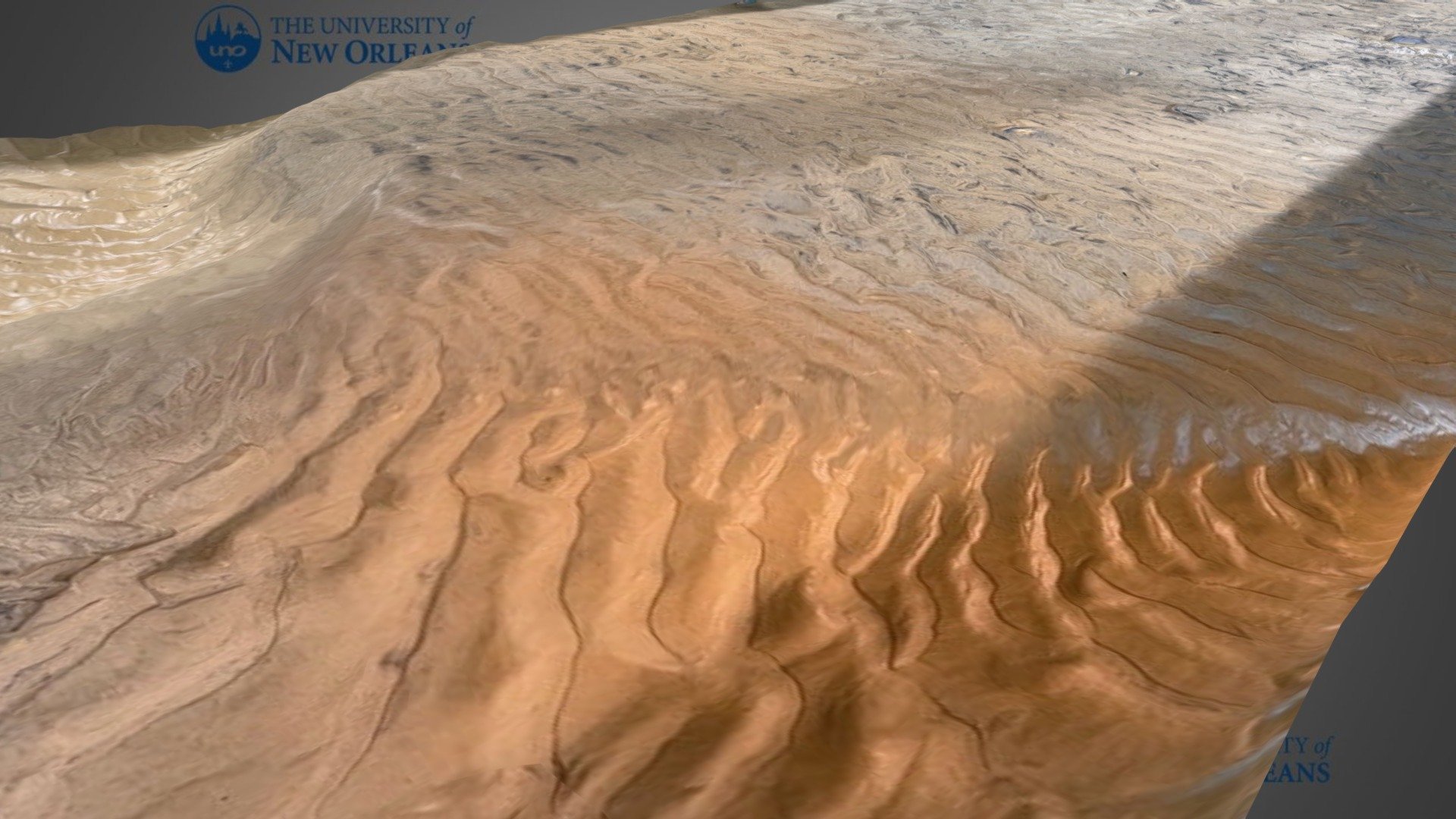 3d dunes in a 2m wide flume channel