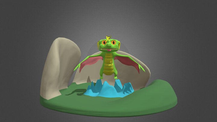 Dragón Ojitos 3D Model