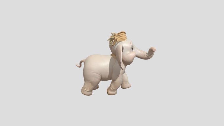 Cartoon Elephant | Ek Mota Hathi Kids song 3D Model