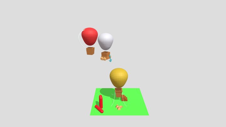 06 Hot Air Balloons 3D Model