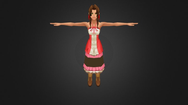 PSX PS2 PS3 - Kingdom Hearts 2 - Aerith 3D Model