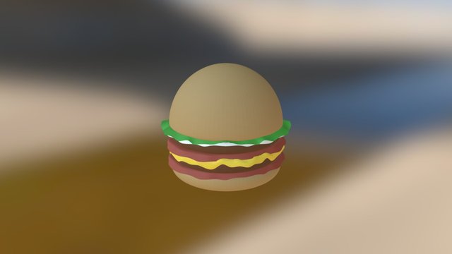 Burger Poop 3D Model