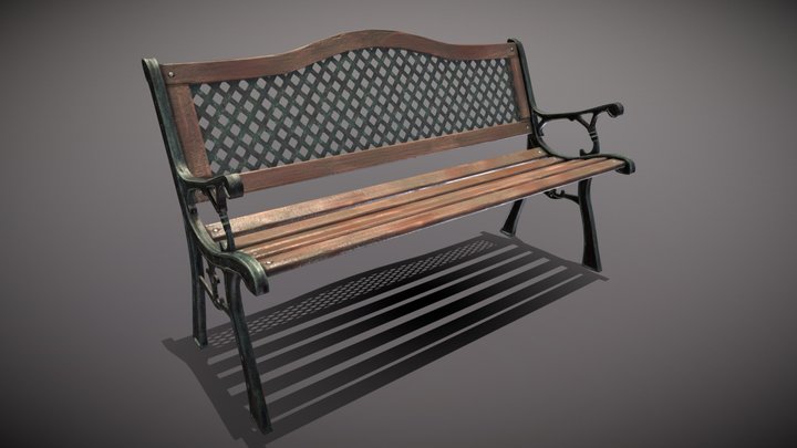 Park Bench 3D Model