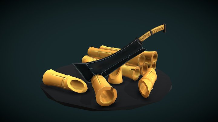 Bamboo Sword 3D Model