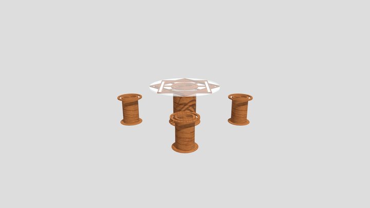 Party Table Set 3D Model