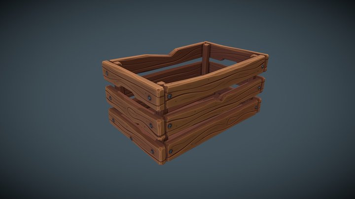 Stylized Crate 3D Model
