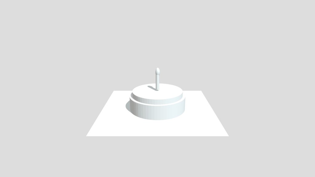 Birthday Cake (Low Poly) - Animated Candle 🔥