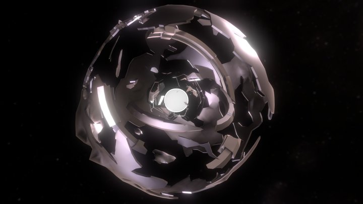 destroyed star station 3D Model