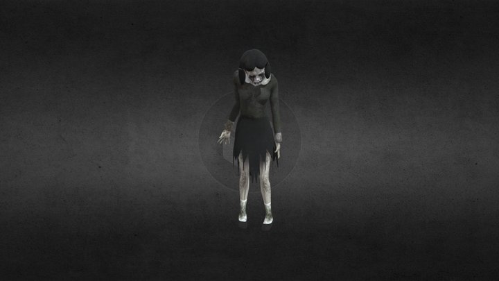 Little Girl Zombie 3D Model