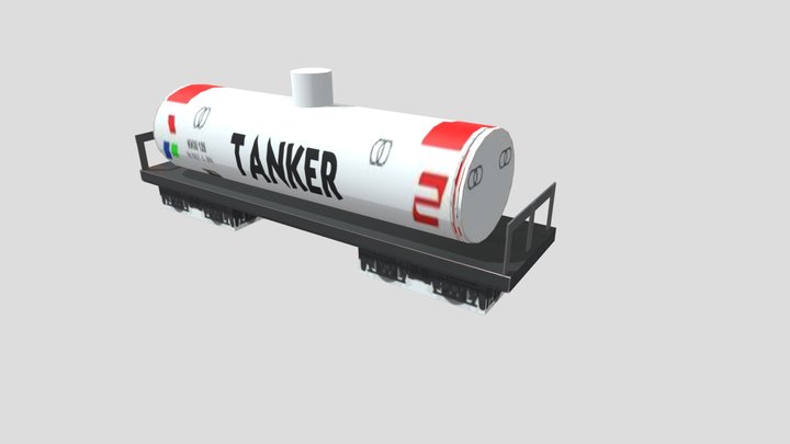 Tanker Train 3D Model