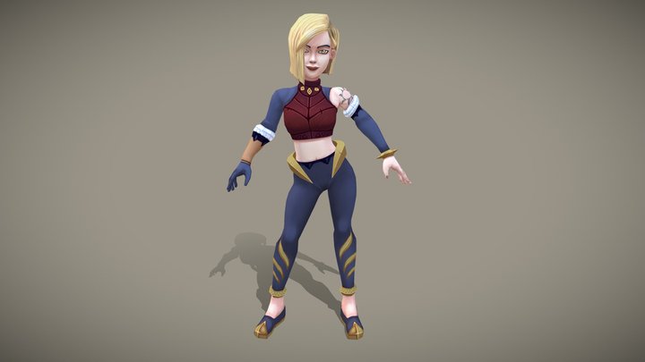 Sol (Handpainted Low-poly Character) 3D Model