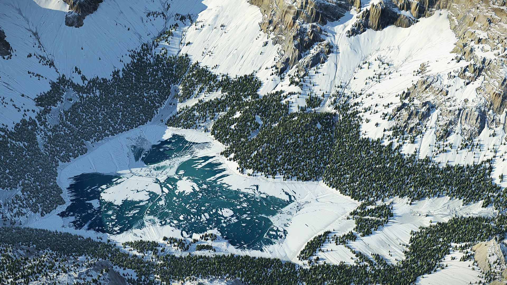 Mountain Lake Landscape - (World Machine) - 3D model by gamewarming ...