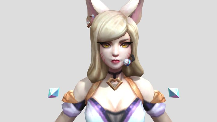 PC Computer - League Of Legends - Ahri KDA 3D Model