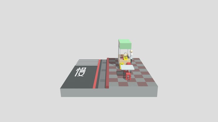 BBQ Street [link] https://skfb.ly/oHWyu 3D Model