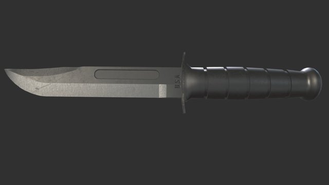 Knife Low Poly 3D Model