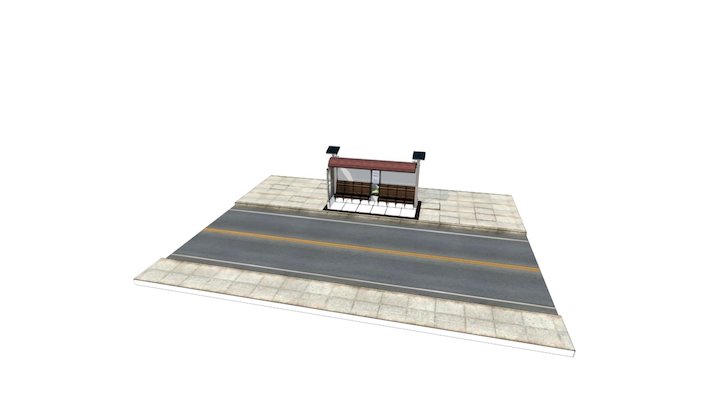 Abrigo De ônibus - Eu entre urbanos 3D Model
