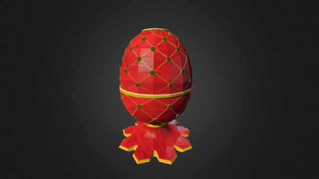 Christmas Fabergé egg 3D Model