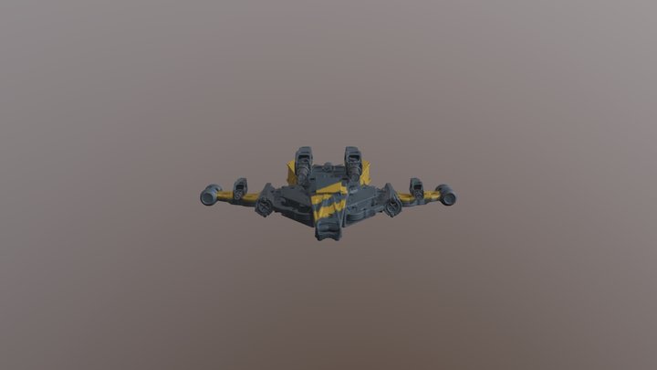 Spaceship Kitbash 2019 3D Model