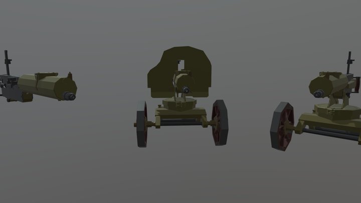 Maxim Gun 3D Model