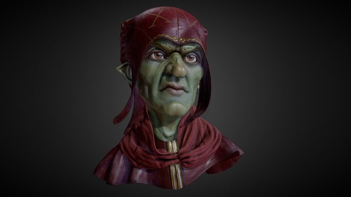 Goblin Portrait 3D Model