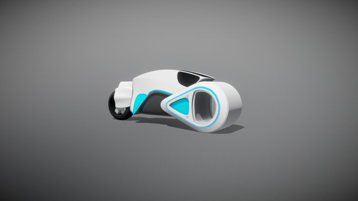 Futuristic Motorcycle. Tron Motorcycle. 3D Model